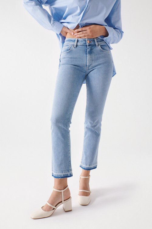 Destiny Push Up-Jeans, Cropped Flare