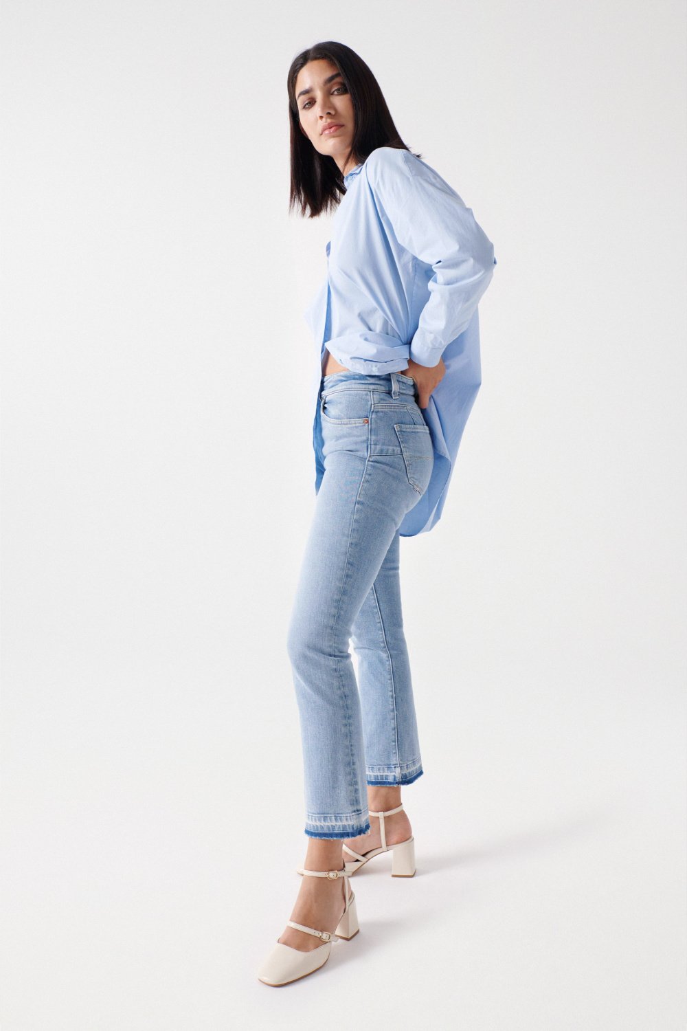 Destiny Push Up-Jeans, Cropped Flare - Salsa