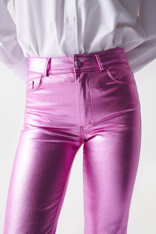 Push Up Destiny Trousers with pink coating Madalena Abecasis