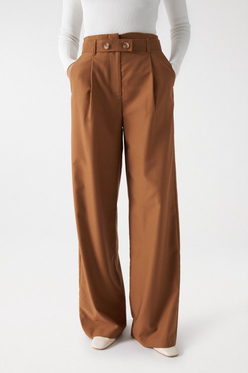 STRAIGHT HIGH RISE TROUSERS