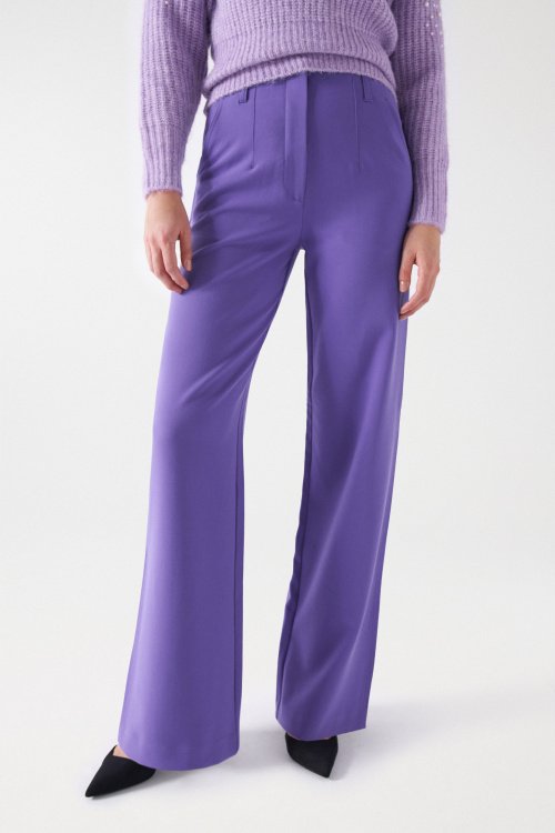 STRAIGHT FABRIC TROUSERS