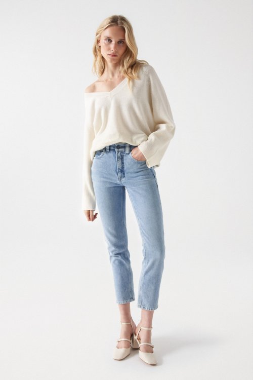 Faith Push In-Jeans, Cropped, Slim