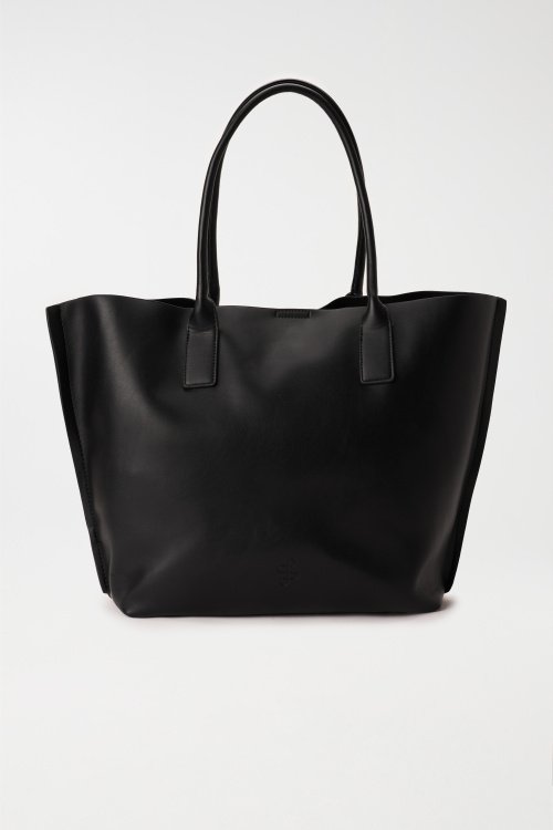 LEATHER EFFECT TOTE BAG