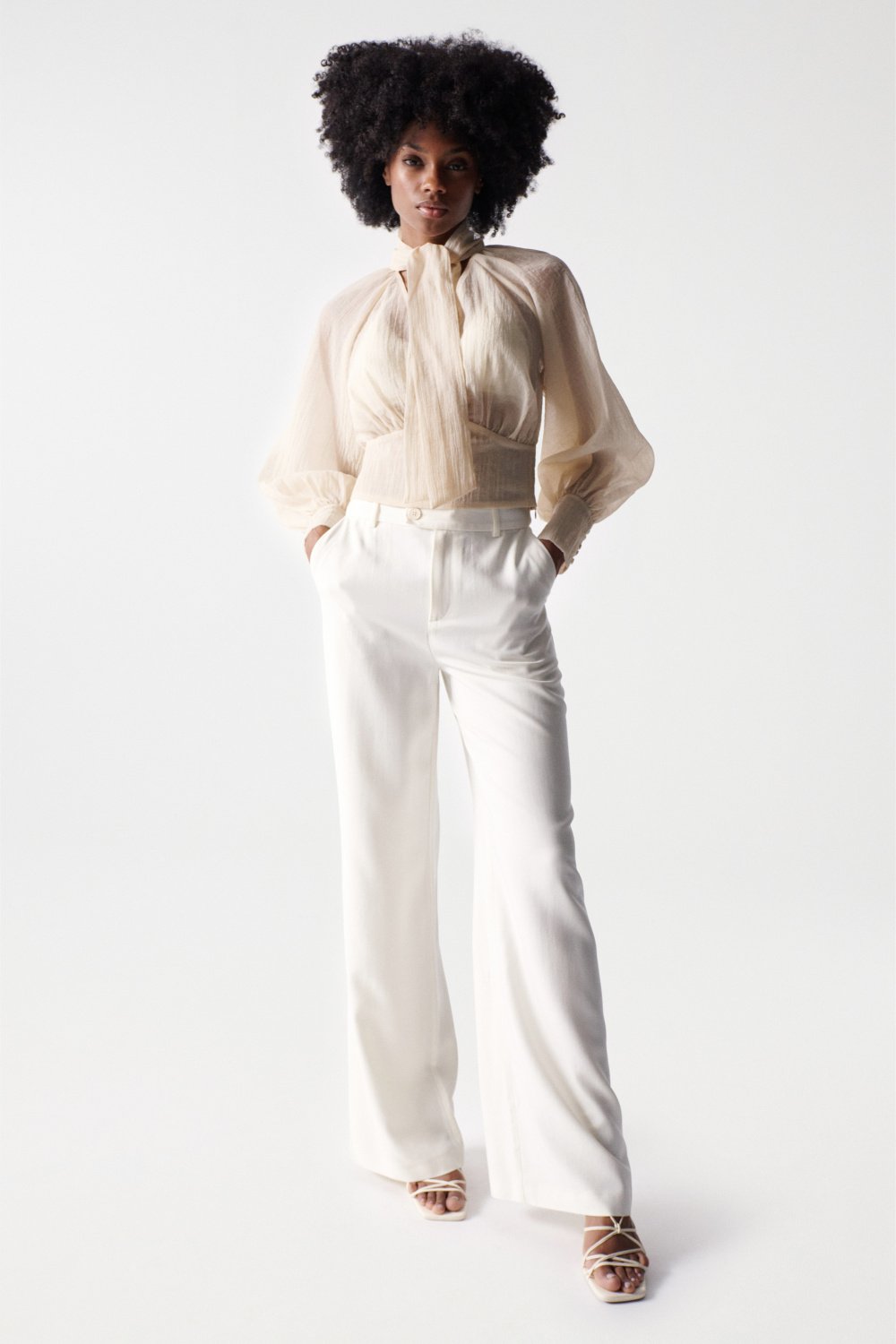 Flowing High Rise Trousers - Salsa