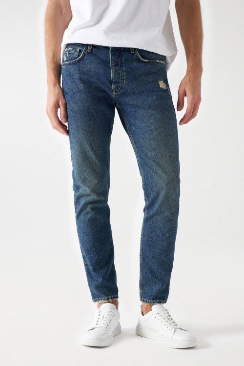 SLIM JEANS WITH RIPS