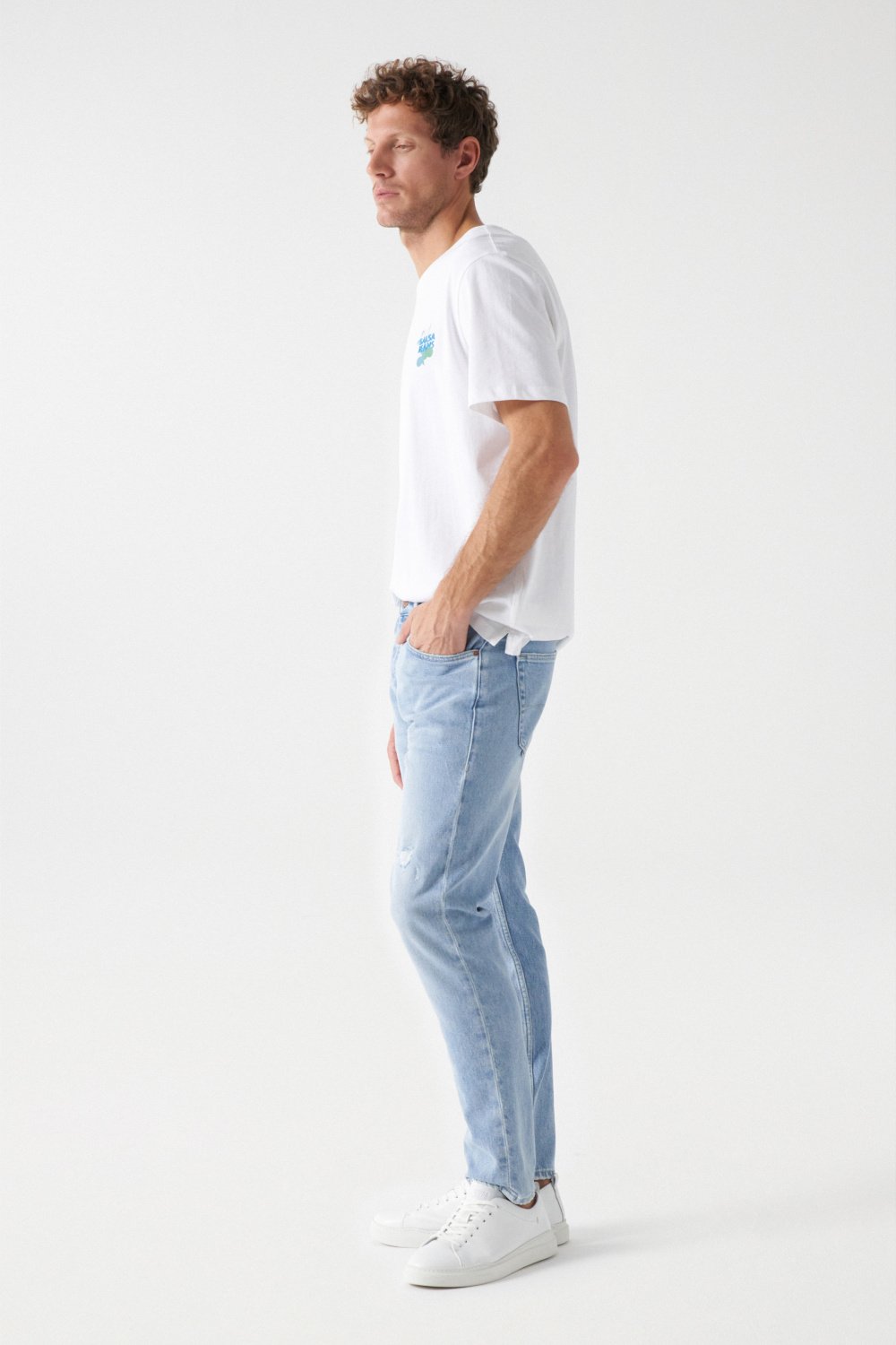 SLIM JEANS WITH RIPS - Salsa