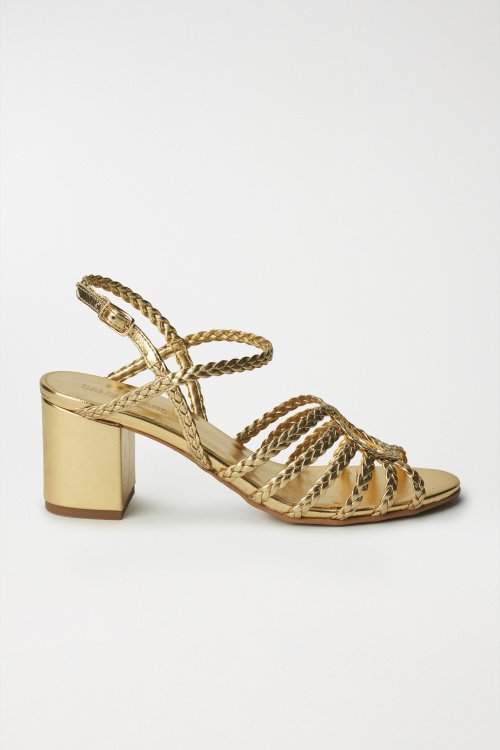 BRAIDED SANDAL IN LEATHER