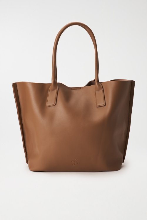 LEATHER EFFECT TOTE BAG