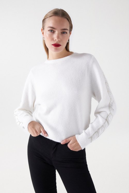 WOOL JUMPER WITH GLITTER DETAIL