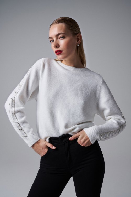 WOOL JUMPER WITH GLITTER DETAIL