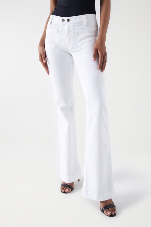 Diva Bell Bottom Pants in White
