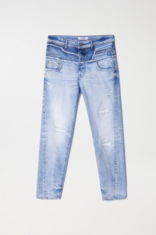 CRAFT SERIES TAPERED-JEANS IM DESTROYED-LOOK