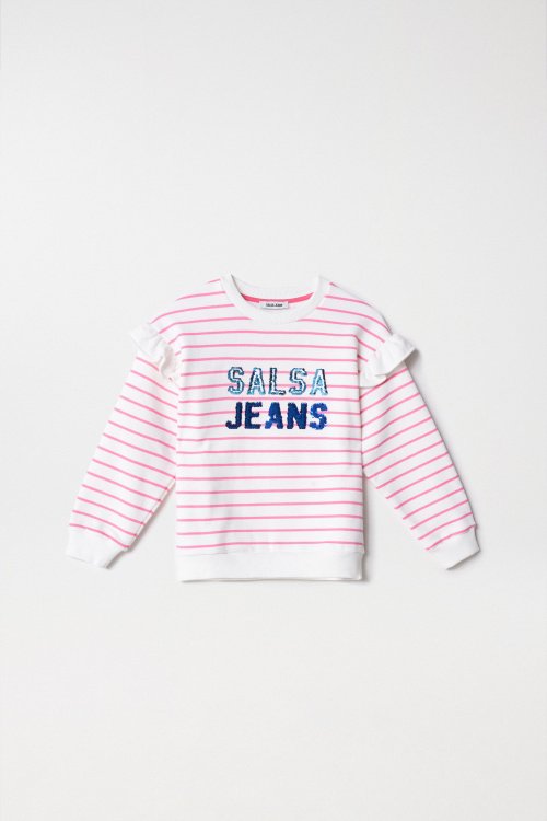 Limited edition striped sweatshirt for girls