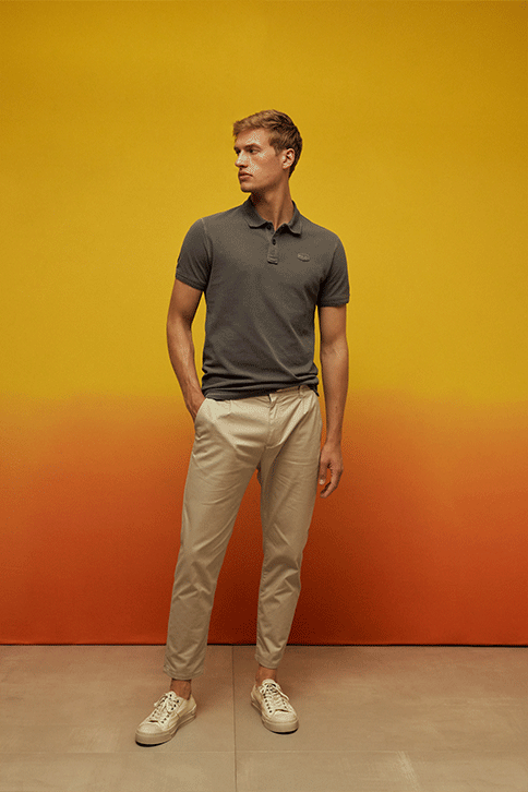 Tapered Chino-Hose, mit S-Repel