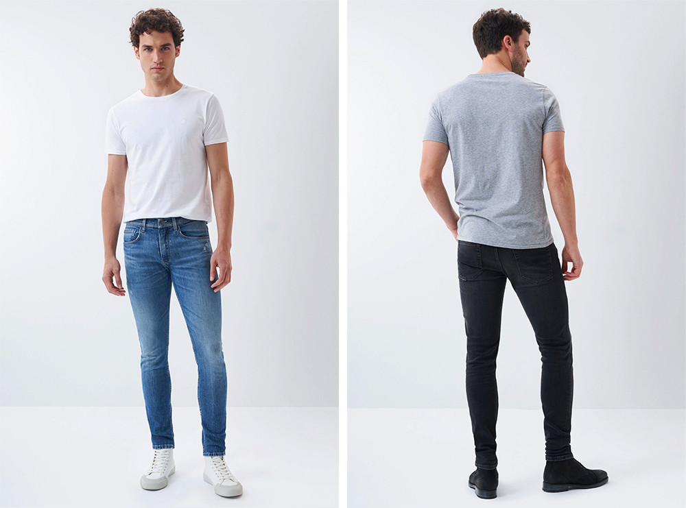 MODA DONNA Jeans Consumato Salsa Jeggings & Skinny & Slim sconto 66% EU: 42 Blu navy 46 
