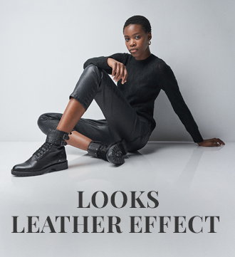 Sewing detail leather pants - Coffee – Joozal