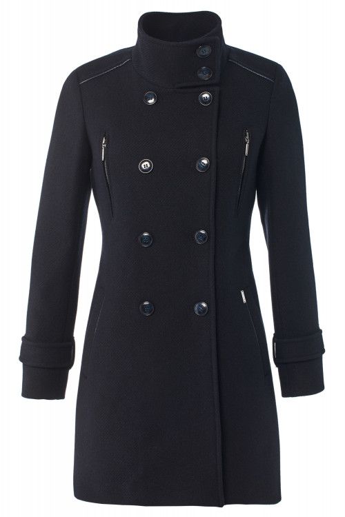 Long duffle coat with detail