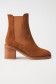 SUEDE ANKLE BOOT WITH ELASTIC SIDES