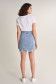 Minifalda Push In Secret Glamour en denim con cortes - Salsa