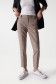 CROPPED SLIM CHINOS WITH Checked pattern
