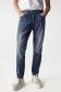 Tapered jeans with crooked seams detail