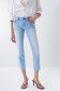 Cropped slim Push Up Wonder jeans, light, with gemstone piping