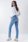 Slim Push In Secret jeans, light, with embroidery - Salsa