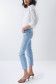 Cropped slim Push Up Wonder jeans, light, with gemstone piping - Salsa