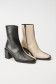 BICOLOR LEATHER ANKLE BOOTS - Salsa
