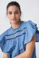 Cotton tunic with frilled sleeves - Salsa