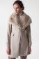 Woollen GRACE coat with fur collar - Salsa