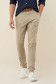 Andy slim chino trousers in microprint with belt